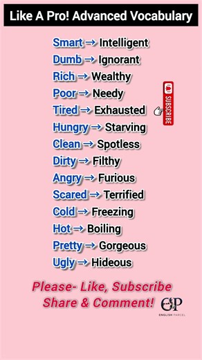 Like A Pro! Advanced Vocabulary #englishshorts #englishlearning #shorts #shortvideo