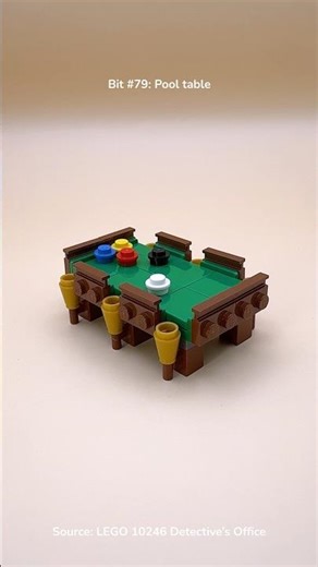 Bit #79: Pool table from LEGO 10246 Detective’s Office #LegoBits #LegoTutorial #TinyBuilds