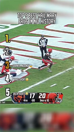 Top 5 Best Hail Mary Fails in NFL History #shorts