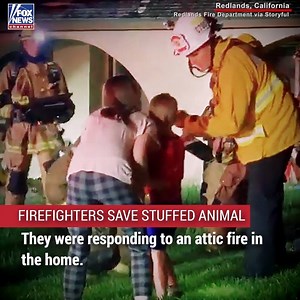 Firefighters in Redlands, California, were able to rescue a young boy's stuffed animal "Piggy" for him during a house fire. | Fox News