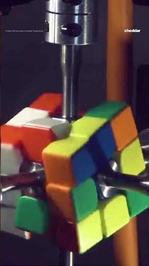 This robot solves a Rubik’s cube faster than you can blink