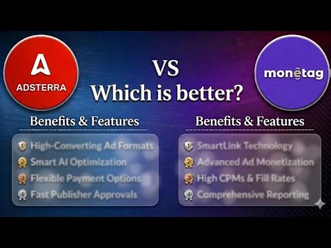 Monetag vs Adsterra: High CPM & Fast Approval | Full Comparison (Hindi/Urdu)