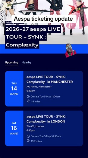 Aespa Concert Presale & General Sale Dates Announced