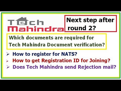 Tech Mahindra document verification? How to register on NATS portal? How to get Registration ID?