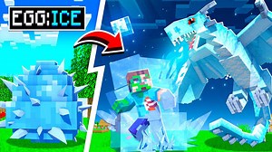 Hatching a secret ice dragon egg in Minecraft!
