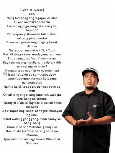 Gloc 9 verse - AMBAG #songlyrics #Gloc9 #Shockra #fypage #Ambag