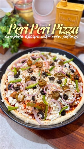 🍕PERI-PERI PIZZA COMPLETE RECIPE Pizza Kit by BGC KITCHENWARE. They’re offering MONEY BACK GUARANTEE! 😍 Contact: 92 339 0102311 Instagram: @bgc.kitchenware 🍕 🧰 Pizza Kit (BGC Kitchenware) This kit includes: • 🔪 Pizza cutter • 🧤 Mittens • 🍕 Pizza spatula • 🥘 Large non-stick pizza pan (amazing quality!) Use it for easy baking, cutting & serving 💛 🫓 ✨ Pizza Dough • 4 cups all-purpose flour (sieved) • Add: • 2 tbsp instant yeast • 2 tbsp powdered sugar • 3 tbsp oil • Slowly knead with 1 cu