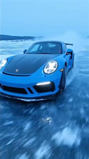 Porsche 911 Turbo S (991.2) Ice Blue Ice Drift on Frozen Lake — Cinematic 9s