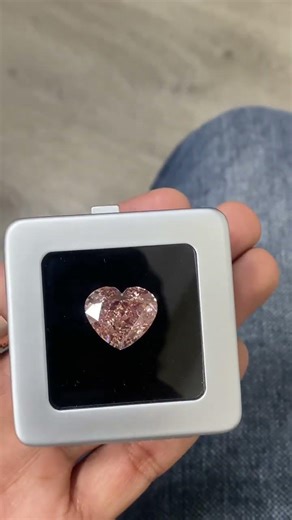 20 CT pink heart shape lab grown diamond- IGI CERTIFIED