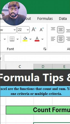 Count Formula in Excel #exxcel #excelclasses #excel #exceltips