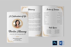 Funeral Program Template | Obituary Template (706918)
