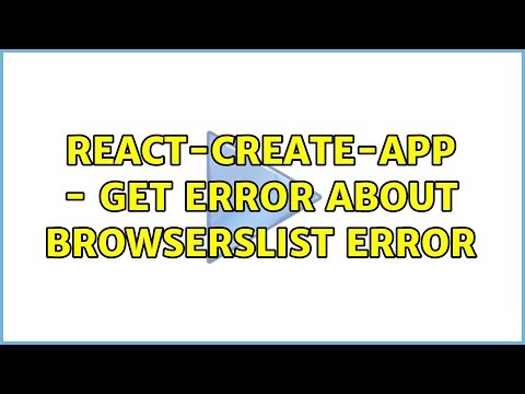 react-create-app - get error about browserslist error (2 Solutions!!)
