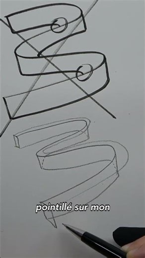 How to draw a ribbon.