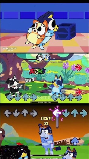 FNF Bluey Corrupted Mod Animation | Friday Night Funkin Game #fnf #fridaynightfunkin