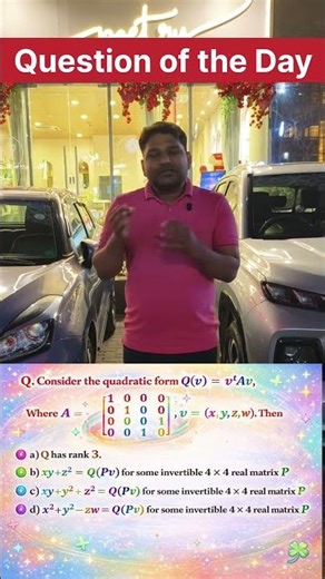 Quadratic Form | Linear Algebra | CSIR NET Maths & GATE Maths | IFAS