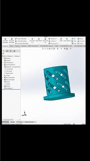 Making a Part in SolidWorks -#quicktips#shorts |Master CAD Studio#solidworks#3ddesign