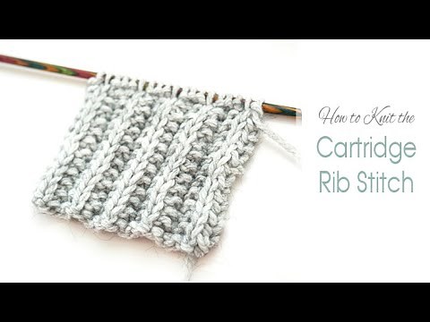 The CARTRIDGE BELT RIB STITCH Pattern | Easy Mock Ribbing using Slip Stitches | Knitting Tutorial