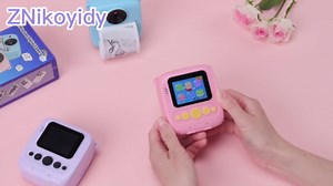 Instant Print Camera for Kids 3-10 Years, Print Kids Camera Toy with 32G SD Card, 1080P Video, 48MP Photo, 2 Rolls of Photo Paper, Gifts for 3 4 5 6 7 8 9 10 Years Old Girls (Pink)