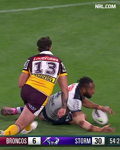 Wrecking ball! 💪 🇵🇬 #NRLBroncosStorm | NRL
