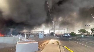 UPDATE: A large fire near 35th Avenue and Buckeye in Phoenix has engulfed multiple buildings and recycling yards. It was originally reported as a first-alarm fire, but has now been upgraded to a sixth-alarm fire because of its severity. LATEST: https://bit.ly/3wZDFXb | FOX 10 Phoenix