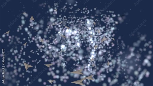 Dozens of Paper Airplanes Swirling in a Mesmerizing Spiral Vortex - 4K Origami Abstract Animation