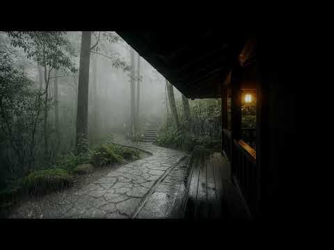 Surcharge mentale – Paysage sonore de pluie – Murs extérieurs sous la pluie – Calme 💫🌙