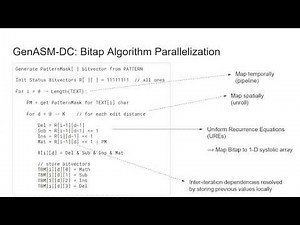 FPGA Implementation of GenASM Framework using Vivado HLS (team 4g) || Final Project || ECE5775 FA22