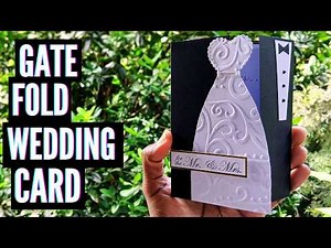 Wedding Gown and Tuxedo Card | DIY Handmade Gate Fold Greeting Card | Card Making Tutorial