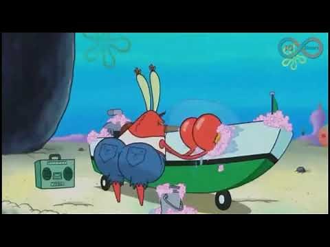 Mr crabs Washing his car.