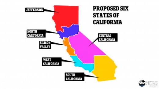 Petition to Split Calif. Into 6 States Gets Green Light