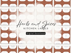 Minimalist Spice Rack Labels: Modern Kitchen Pantry Organization (digital Download) - Etsy UK