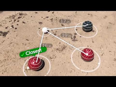 AR Bocce Ball measuring with AirMeasure!