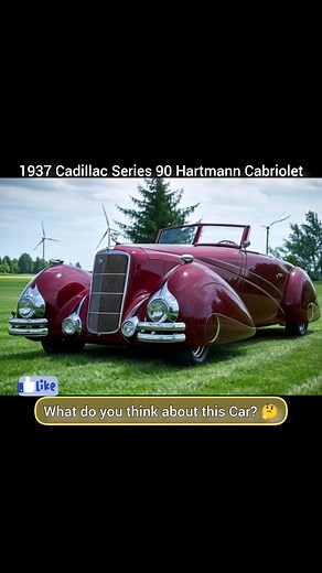 1937 Cadillac Series 90 Hartmann Cabriolet, Red Colour  | Prime Old Car | Facebook