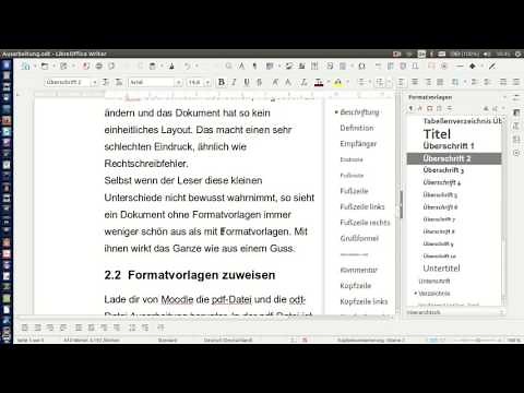 LibreOffice Writer: Inhaltsverzeichnis