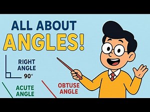 All About Angles for Kids | Acute, Right & Obtuse Angles Explained with Fun Animation !