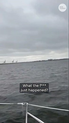 Baltimore cargo ship explosion near Key Bridge shocks eyewitnesses #Shorts