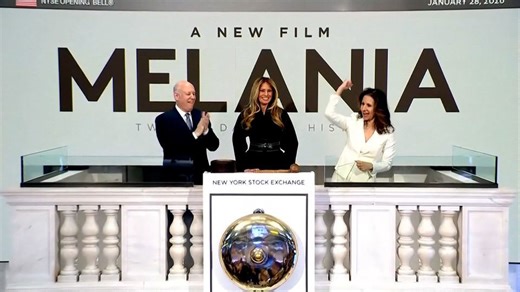 Melania Trump rings the NYSE opening bell