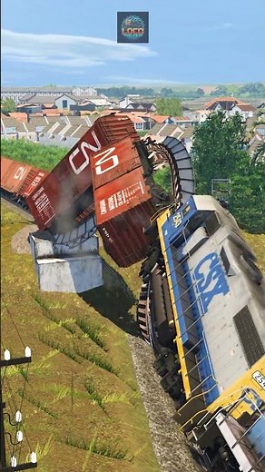 How Does it Not Fall?! 🤔 #train #railway #automobile #railroad #locomotive #roblox #shorts #fyp #cc