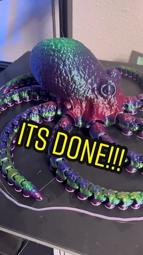 3D Printed Octopus Toy - Octopus 2.0 Completed