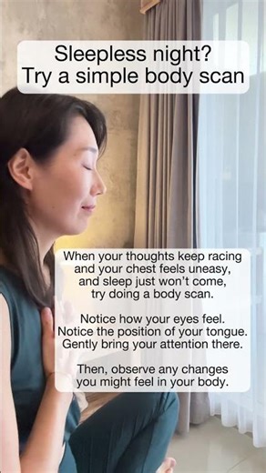 Sleepless? 1-Minute Body Scan to Calm Your Mind