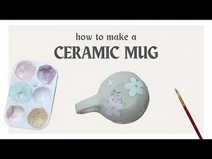 how to make a ceramic mug at home - no wheel needed✨ pottery tutorial for beginners