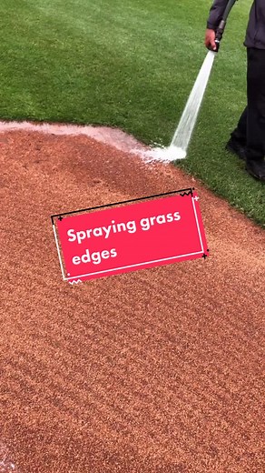 Baseball Field Maintenance: Spraying Out Grass Edges
