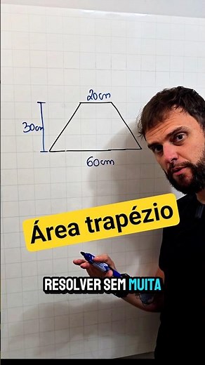 Learn how to calculate the area of ​​a trapezoid #mathematics #education #competitions
