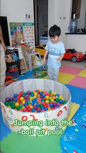 Jumping into the ball pit pool | Indoor Playground