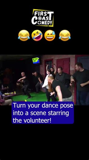 Audience volunteer games are always 🥳 #firstcoastcomedy #comedy #improv #improvcomedy #cleancomedy #whoselineisitanyway #dance