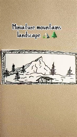Draw mini mountains with me!🏔️#draw #sketch #minatures