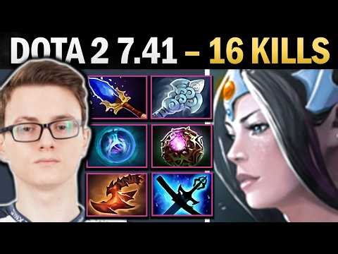 Mirana Dota 2 7.41 with 16 Kills and Windwaker - Dota Gameplay