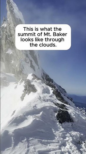 This is what the summit of Mt. Baker looks like through the clouds.