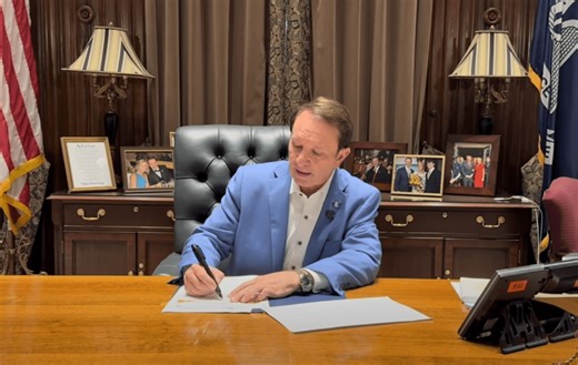 Gov. Landry signs insurance and DOTD bills at Louisiana State Capitol