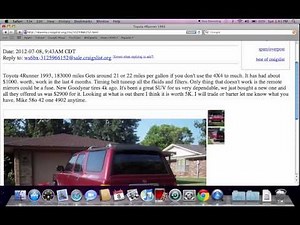 Craigslist Texoma Oklahoma Used Cars, Trucks and Vans - FSBO Popular Options Today